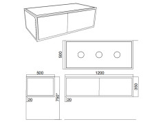 Держатель раковины навесной Scarabeo FRAME 1832/NROP/92