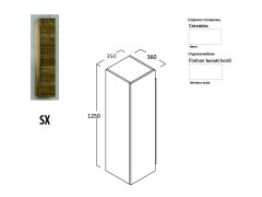 Пенал подвесной BERLONI BAGNO PLANA PNCM32/SX/100