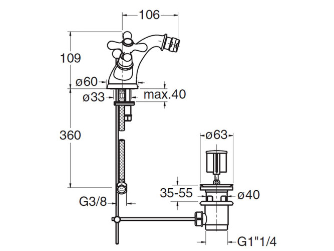 Смеситель для биде CRISTINA IMPERO IM31192