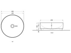 Раковина накладная CIELO MARE MRLAT AL