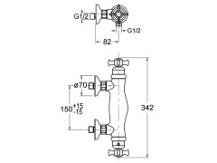 Смеситель для душа термостатический CRISTINA CANOVA CN48151