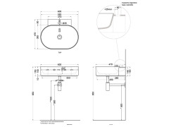 Раковина подвесная CIELO MARE MRLS60 LN
