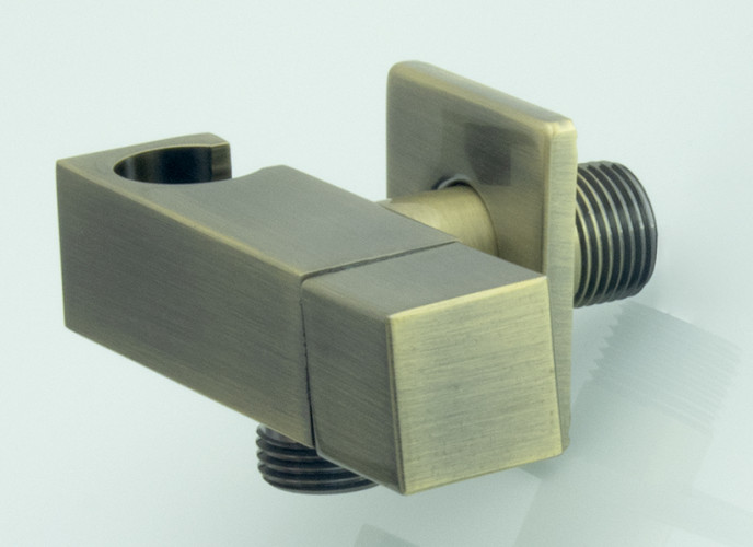 Выход/держ/кран (квадратный, БРОНЗА) GANZER