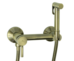 12202-D Set Смеситель для гиг. душа КРУГ (БРОНЗА)  GANZER  (10/1шт)