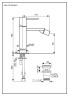 Emmevi Gea, однорычажный смеситель для биде, ручка со стержнем, с донным клапаном click-clack, цвет хром