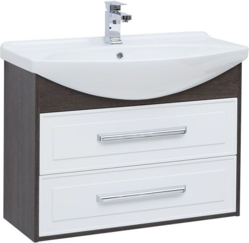 Тумба с раковиной Aquanet Остин 85 дуб кантербери/белый