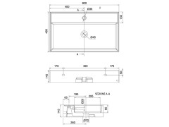 Раковина накладная/ подвесная Scarabeo TEOREMA 2.0 5110/56