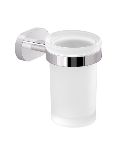 Gedy Bernina, настенный стеклянный стакан, цвет хром