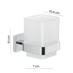 Gedy Elba, настенный стеклянный стакан, цвет хром