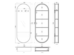 Зеркальный шкаф CIELO ARCADIA SPELSCLSX OC