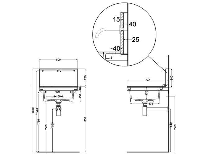 Консоль для раковины CIELO ELLE  ELSTTSP BZ