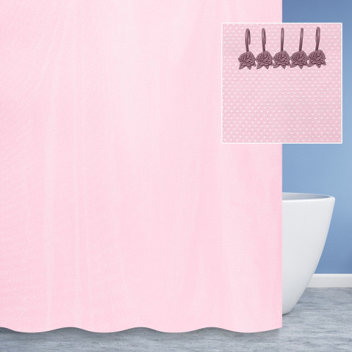 Штора ткан. (РОЗОВЫЙ) 180*200мм  (30/1шт)