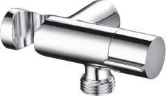 Выход/держ/кран (круглый, ХРОМ) GANZER  (50/1шт)