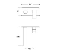 Внешняя часть смесителя для раковины CRISTINA QUADRI S QS95851