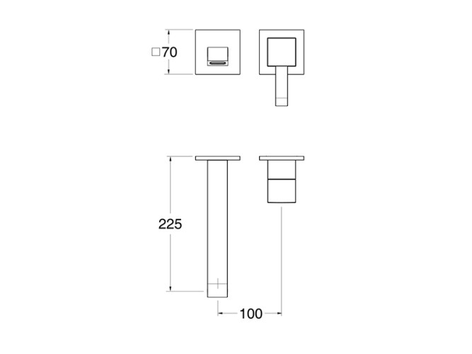 Наружные части смесителя для раковины CRISTINA QUADRI QM95951