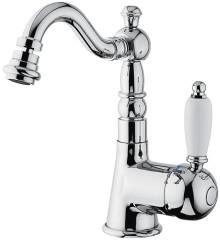 Emmevi Laguna, однорычажный смеситель для биде (излив 14,5 см), с донным клапаном, цвет хром-золото