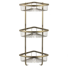 30063-D Угловая сетчатая 3-я полка (БРОНЗА) GANZER (5/1шт)