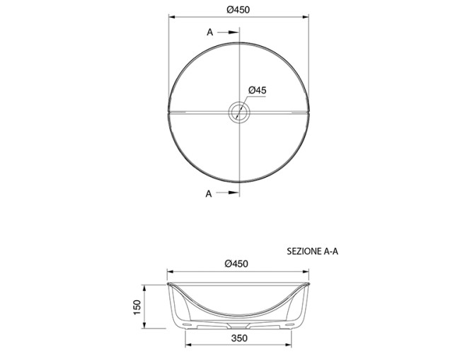 Раковина накладная Scarabeo MIZU 9001
