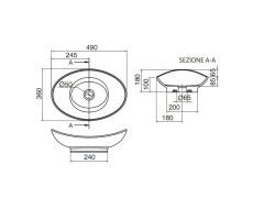 Раковина накладная Scarabeo LAVABI D ARREDO  8207