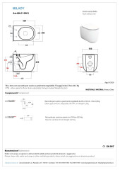 Olympia Milady, напольный безободковый унитаз 52x37xh42 см, цвет черный матовый
