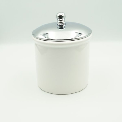 Stil Haus Nemi, настольный керамический контейнер, цвет хром - белая керамика