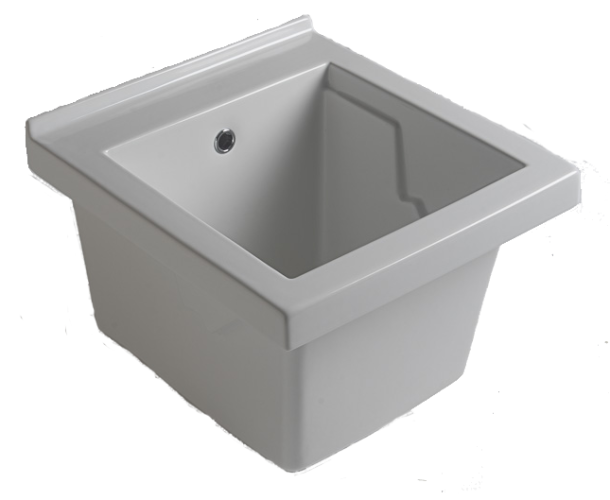 White Ceramic Arno, постирочная/хозяйственная раковина 45х51х40h см, цвет белый глянцевый