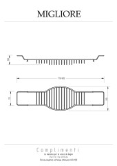 Полка-решётка на ванну, овальная, бронза Migliore COMPLEMENTI