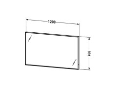 Зеркало с подсветкой DURAVIT L-CUBE LC738300000