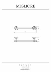 Полотенцедержатель L36 см, золото Migliore Fortuna