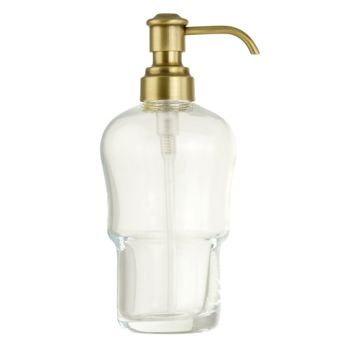 Колба дозатора д/жидкого мыла с диспенсером универсальная, стекло прозрачное/бронза Migliore Fortuna