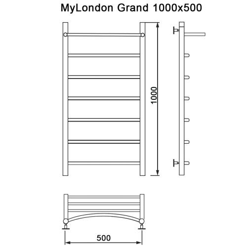 Полотенцесушитель MYFREA My London (Grand) 100/50