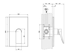 Внешняя часть для настенного смесителя GESSI RILIEVO 59061.031