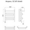 Полотенцесушитель Электрич. Ника CURVE ЛZ ВП 60/60 левый тэн