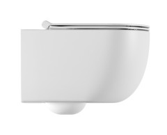 Alice Unica 50, подвесной безободковый унитаз c крепежом fix10, 50x35 см, цвет серый матовый