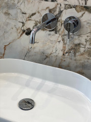 Emmevi Filobrass, встраиваемый в стену однорычажный смеситель для раковины, без донного клапана, цвет  хром