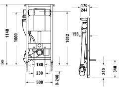 Инсталляция для унитаза  DURAVIT SensoWash WD1014000000
