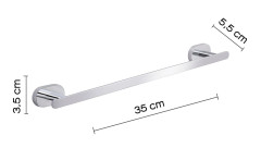 Gedy Bernina, полотенцедержатель, длина 35 см, цвет хром
