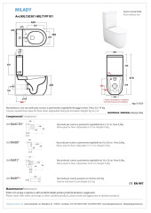 Olympia Milady, напольный безободковый унитаз моноблок 64x37 см, цвет белый глянцевый