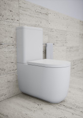 Olympia Milady, напольный безободковый унитаз моноблок 64x37 см, цвет белый глянцевый