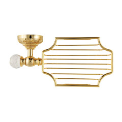 Решётка-корзинка настенная, золото/Swarovski Migliore Cristalia