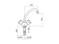 Смеситель для раковины MAMOLI ALFA-BETA 43410743B101