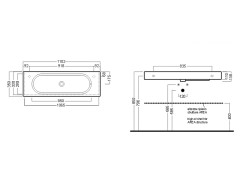 Раковина подвесная\встраиваемая HATRIA AREA Y0W501