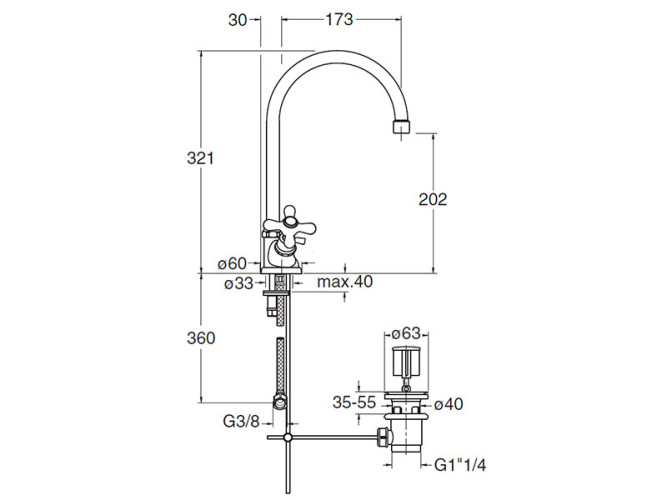 Смеситель для раковины CRISTINA IMPERO IM21734