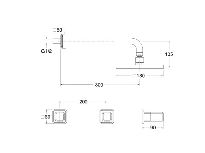 Смеситель для душа CRISTINA ITALY IT61772