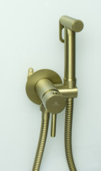 42101-S Set Смеситель встраива. для биде КРУГ. (МАТ, ЗОЛОТО) GANZER (10/1шт)