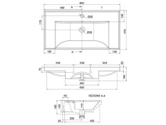 Раковина встраиваемая/подвесная Scarabeo ML 3005