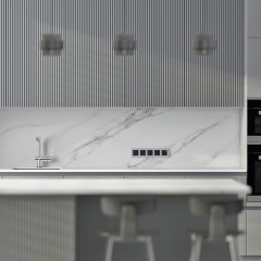 Рамка из поликарбоната на 5 постов Slab серебро софт W0052965