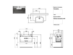 Тумба с раковиной BERLONI BAGNO PLANA PNBSK11T/100