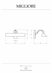 Светильник-карниз настенный, L31 cm, хром Migliore Mirella