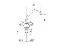 Смеситель для раковины MAMOLI ALFA-BETA 43410743A101